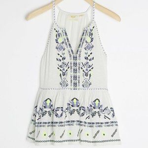 NEW Anthropologie Neela Embroidered Babydoll Top